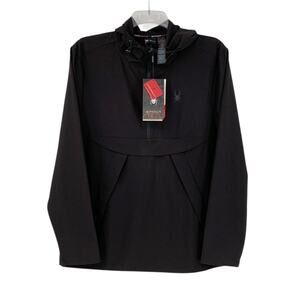 NWT Spyder Active Hoodie Windbreaker Pullover Mens Large ProWEB 1/4 Zip